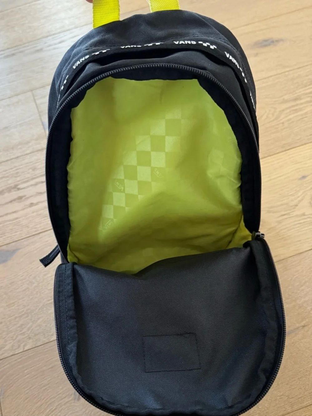 Vans Bounds Mini Backpack Black/Neon Green - Picture 6 of 11